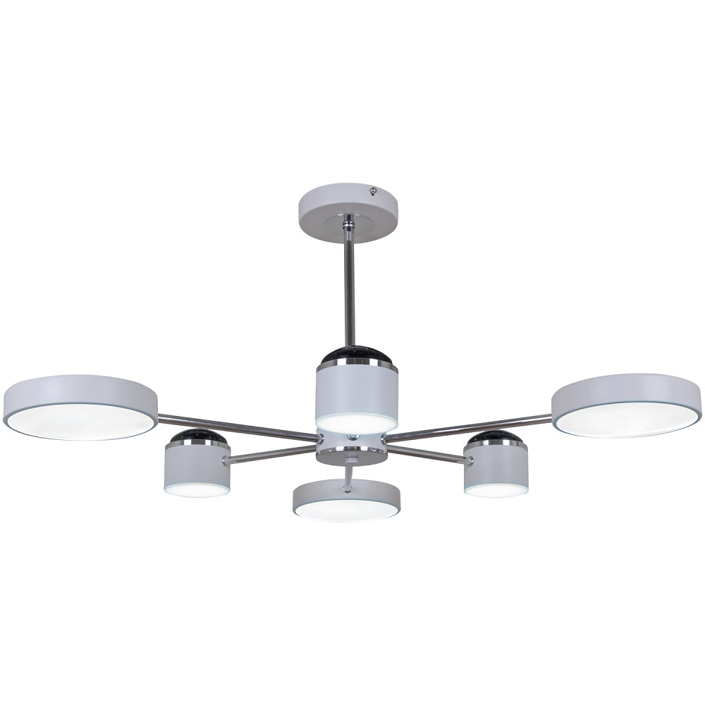 Люстра на штанге Reluce 13289-4.3-06 Белый+Хром