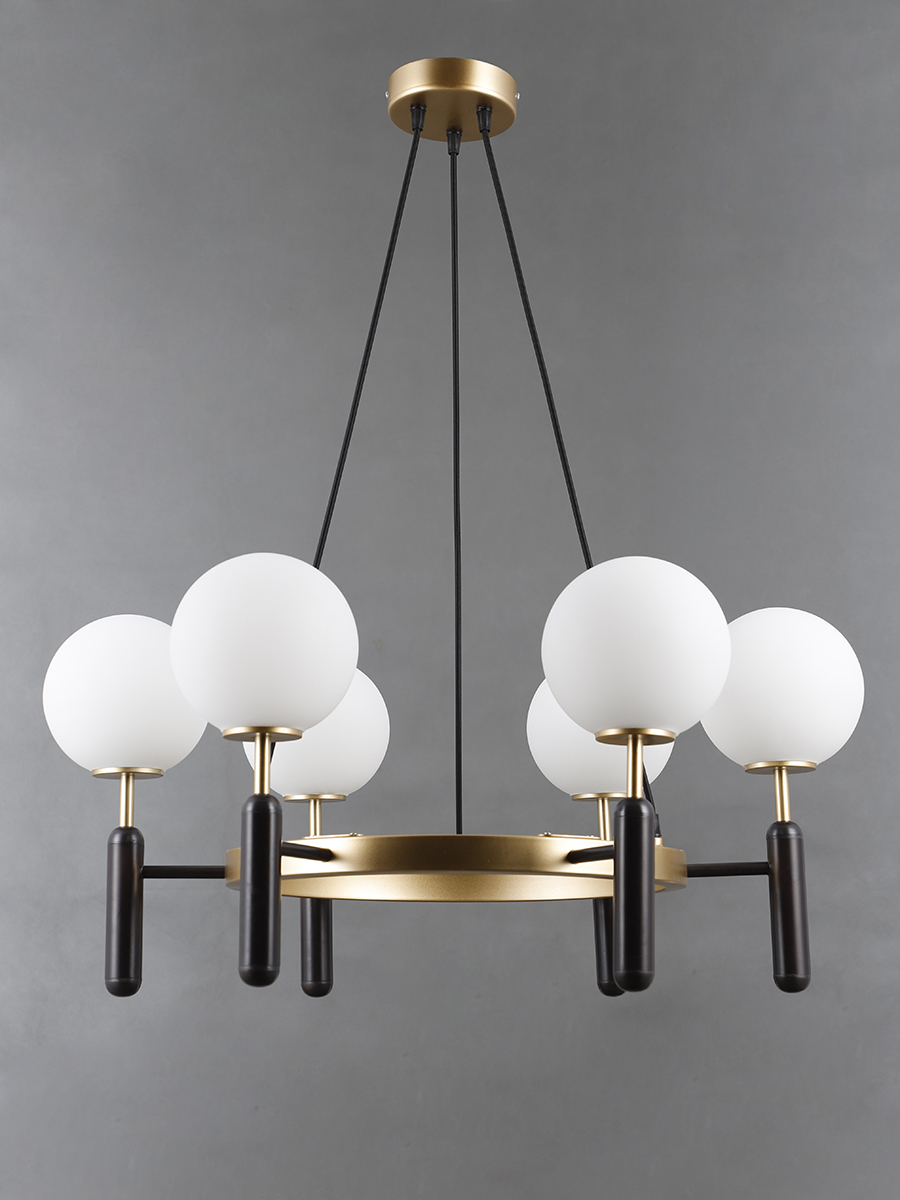 Подвесная люстра Elvan LU-22024/6-E14-BrBlWh