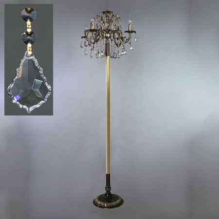 Торшер AMBIENTE 2118F/4 PB Leaf crystal