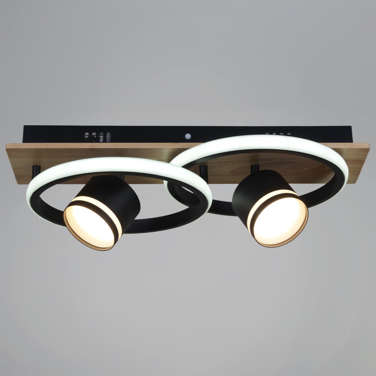 Потолочный светильник Reluce 29560-0.3-2+2 BK+WOOD