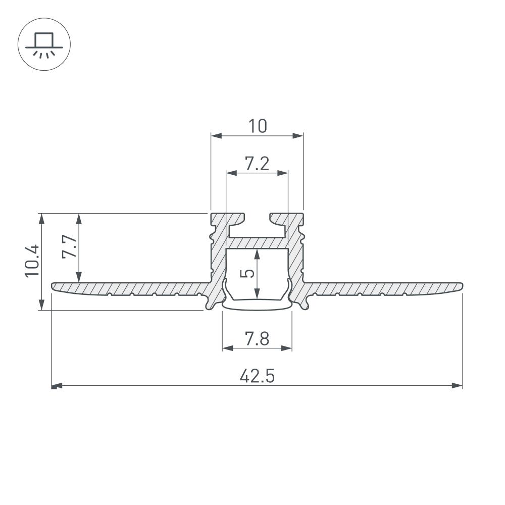 Профиль Arlight PIK-F-HIDE 030563