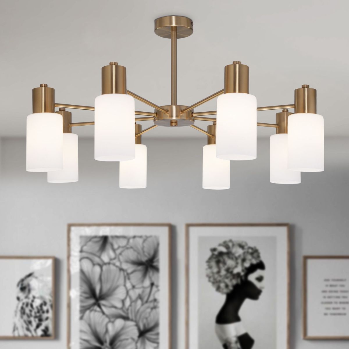 Люстра на штанге Eurosvet Vegga 70160/8 латунь Smart a057109