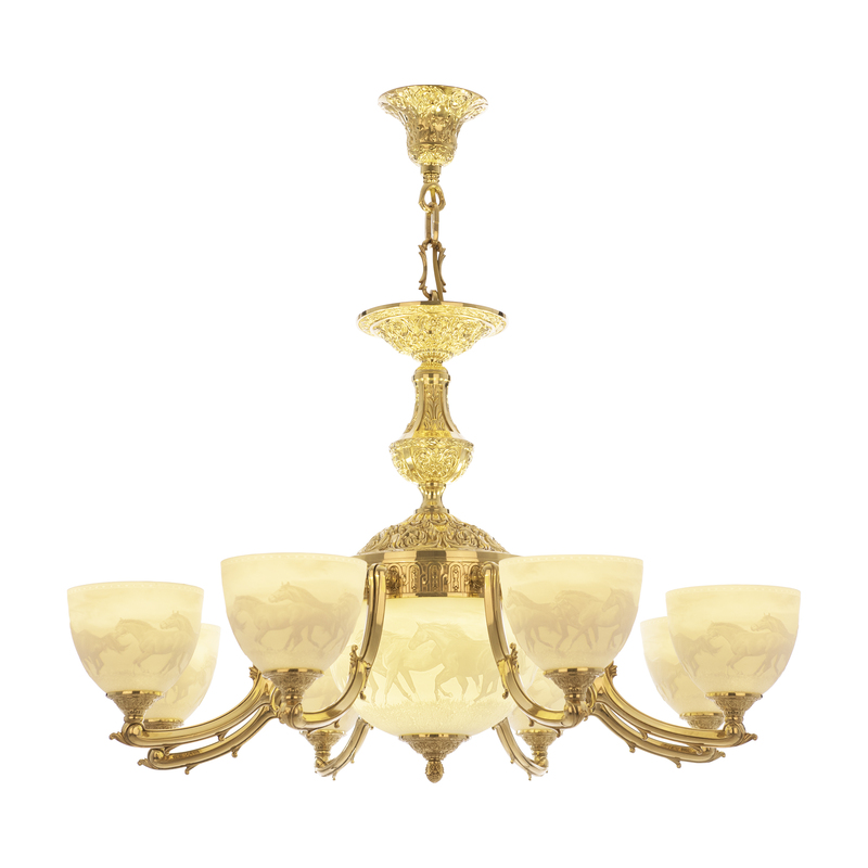 Подвесная люстра Bohemia Ivele Crystal Verona 72211P/8/210 G P1 U Horse