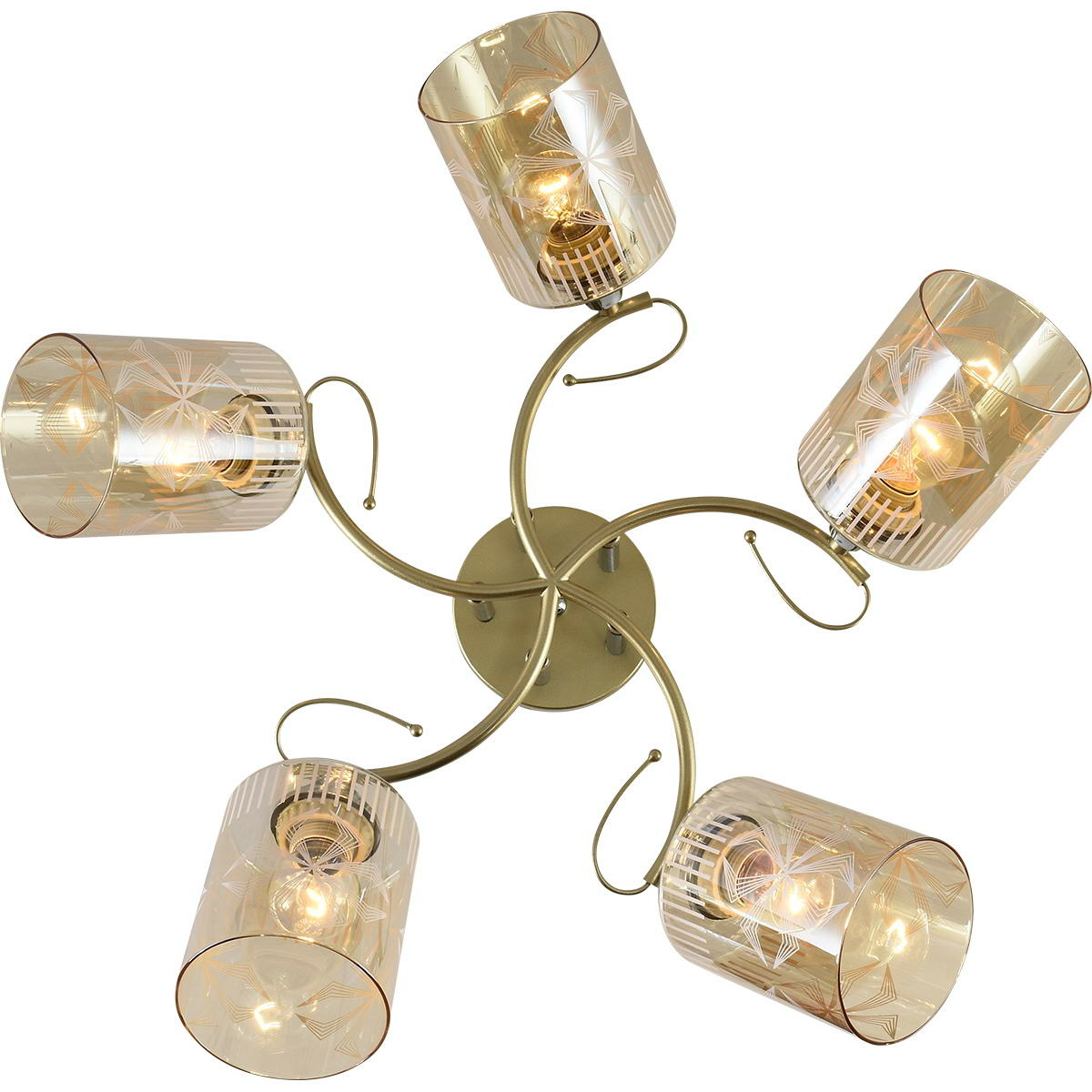 Люстра на штанге Reluce 11382-0.3-05B GOLD+CR