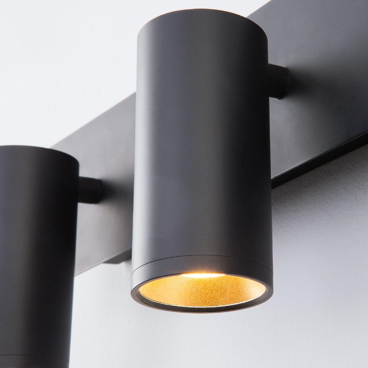 Настенный светодиодный светильник Eurosvet Fleur 20066/3 LED черный/золото