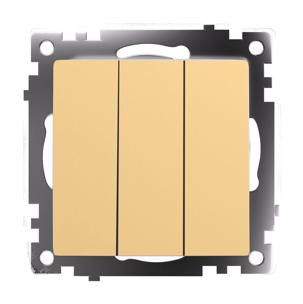 Выключатель 3-клавишный Stekker Катрин GLS10-7108-08 49219