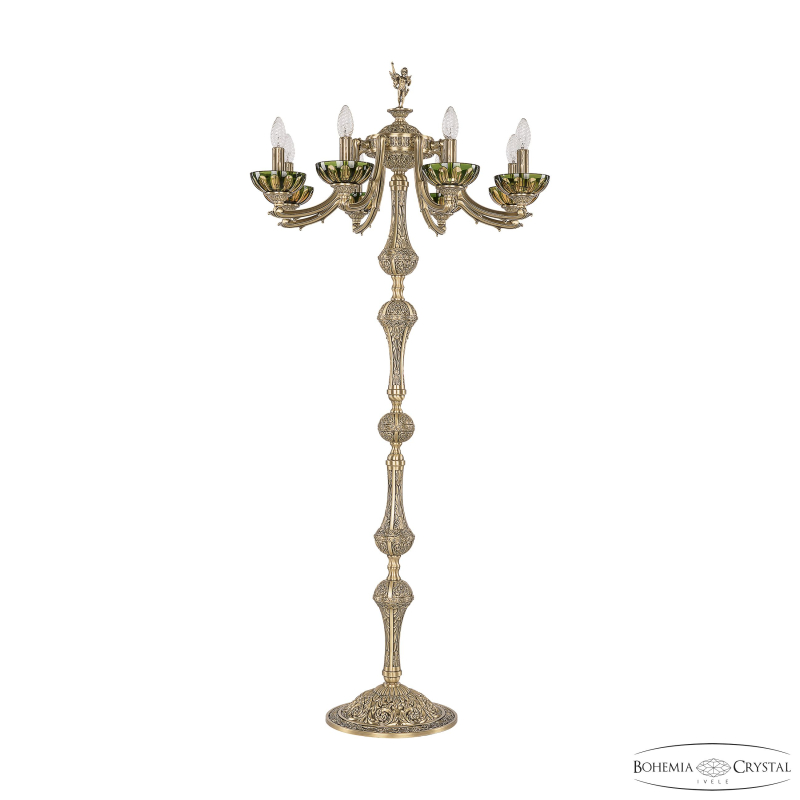 Торшер Bohemia Ivele Crystal Verona 72009T/8/210 FP P Amber-Green/H-1H FA5S