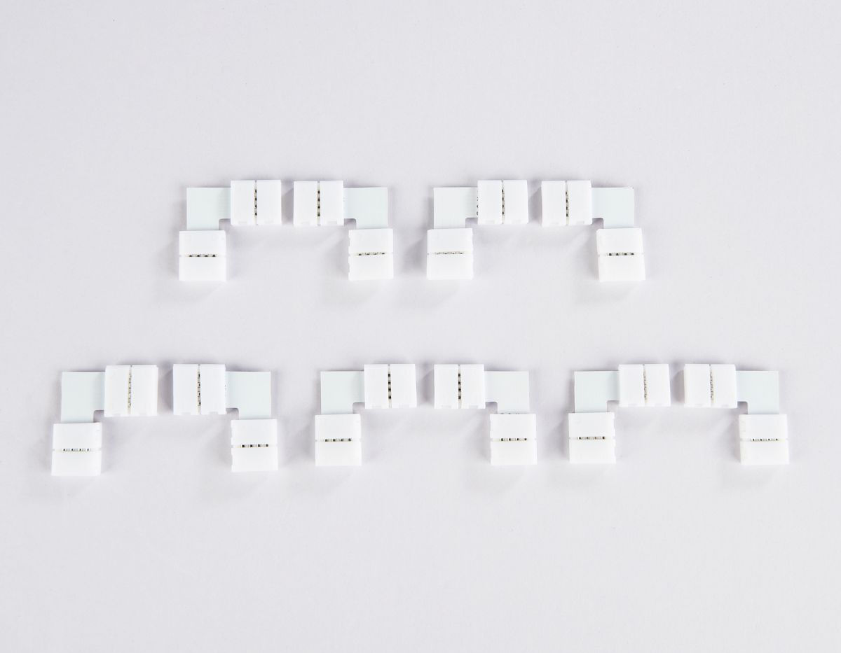 Соединитель угловой L для светодиодной ленты 5050 12/24V (4 конт.) GS6701 (10шт) Ambrella Light Illumination GS6701