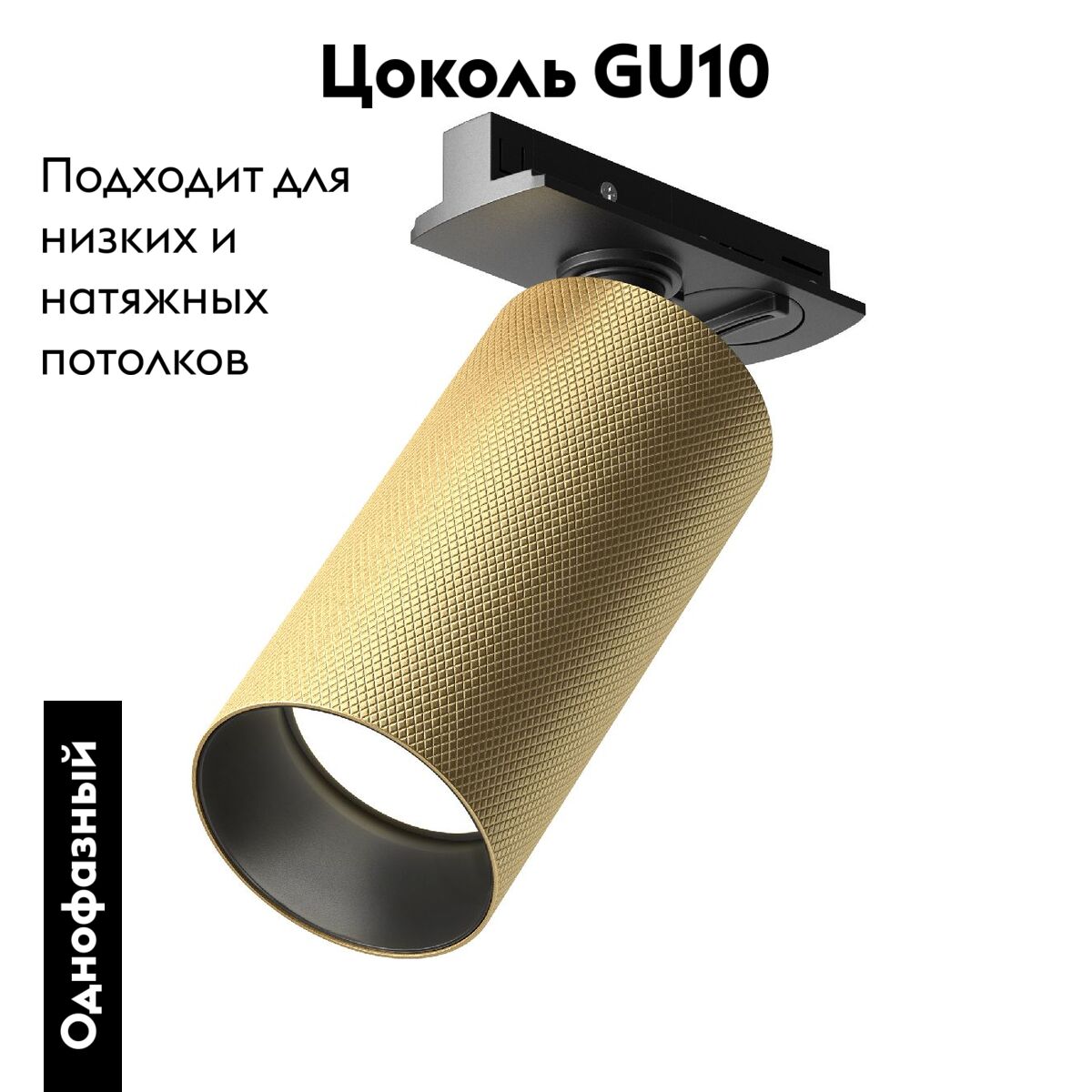 Трековый однофазный светильник Maytoni Artisan TR089-1-GU10-BMG