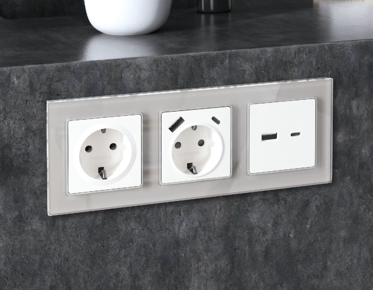 Рамка одноместная Ambrella Volt Platos AF330401