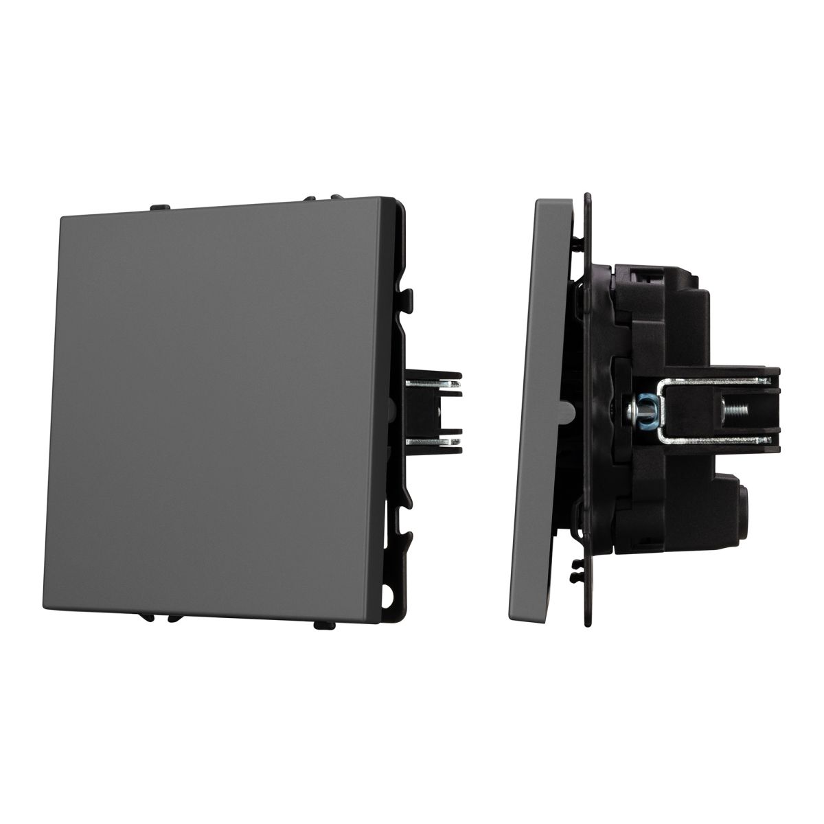 Механизм выключателя одноклавишный перекрёстный Arlight SWT-NOBE-MKX1-SFPL-GR (230V, 10A) 054251