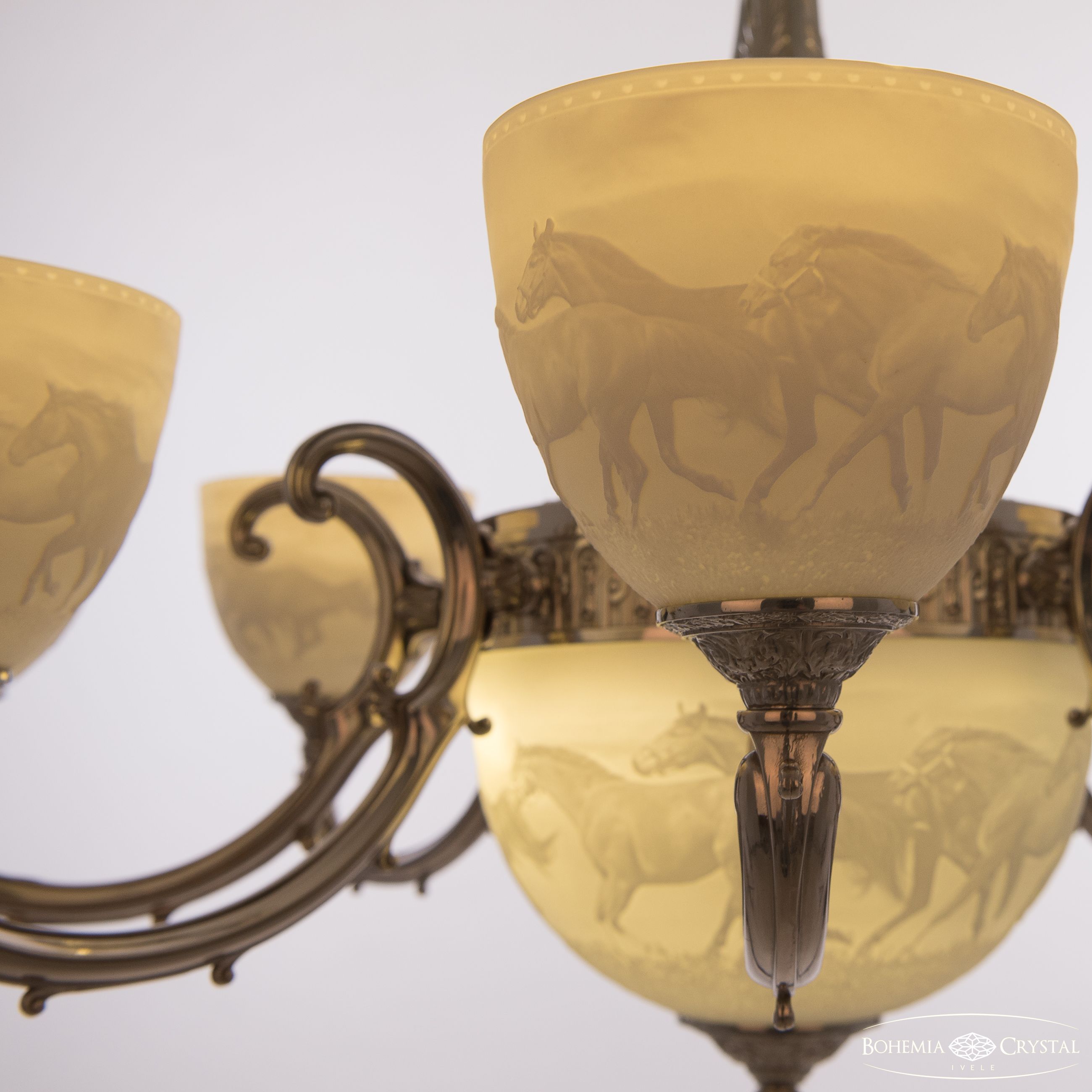 Подвесная люстра Bohemia Ivele Crystal Verona 72109P/8/210 Ni P1 U Horse