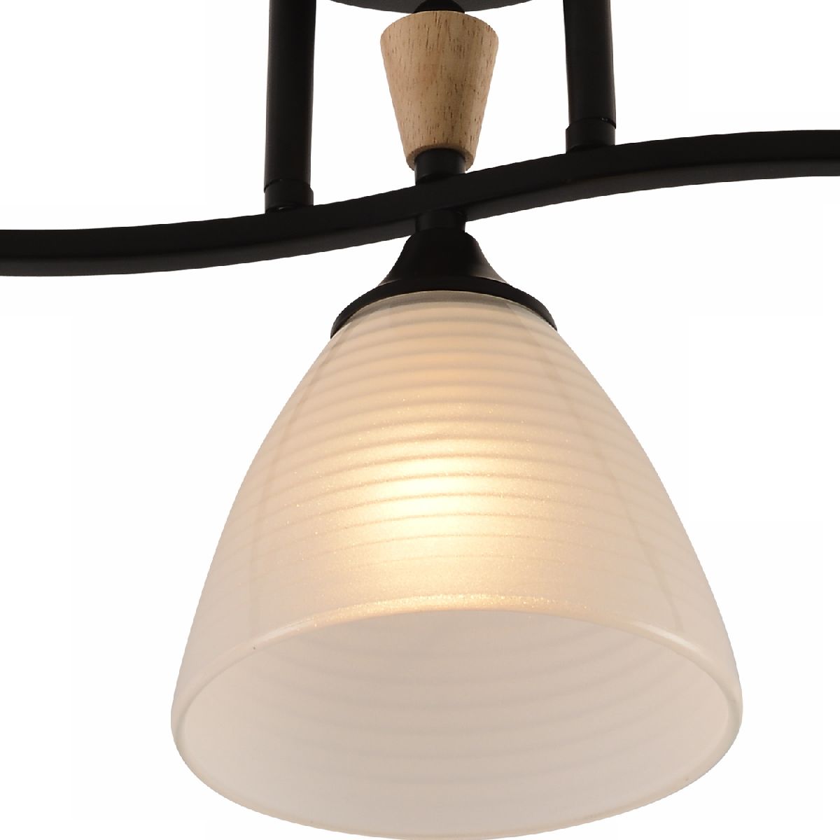 Потолочная люстра Reluce 01589-3.3-03B BK+WOOD