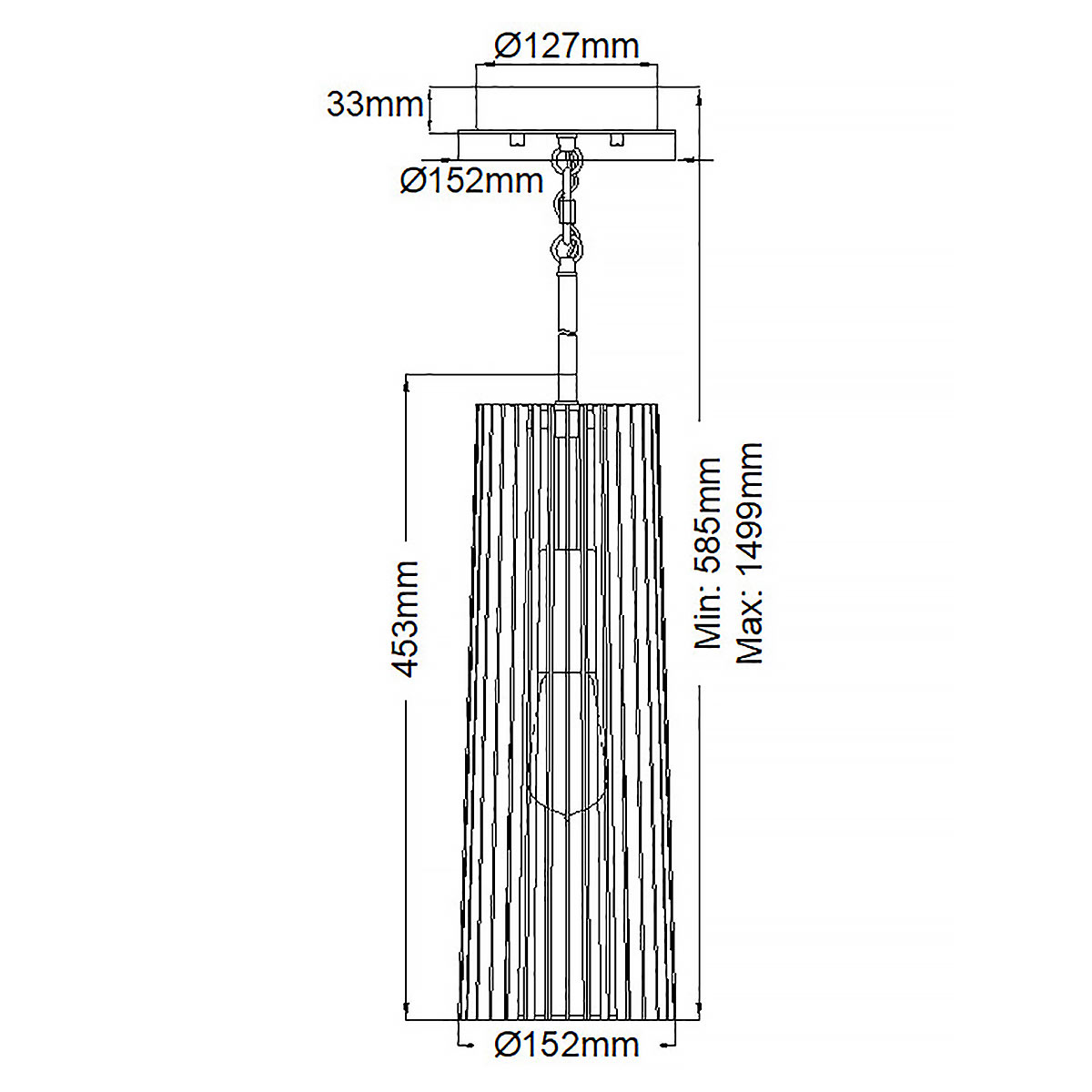 Подвесной светильник Kichler Linara QN-LINARA-P-BK