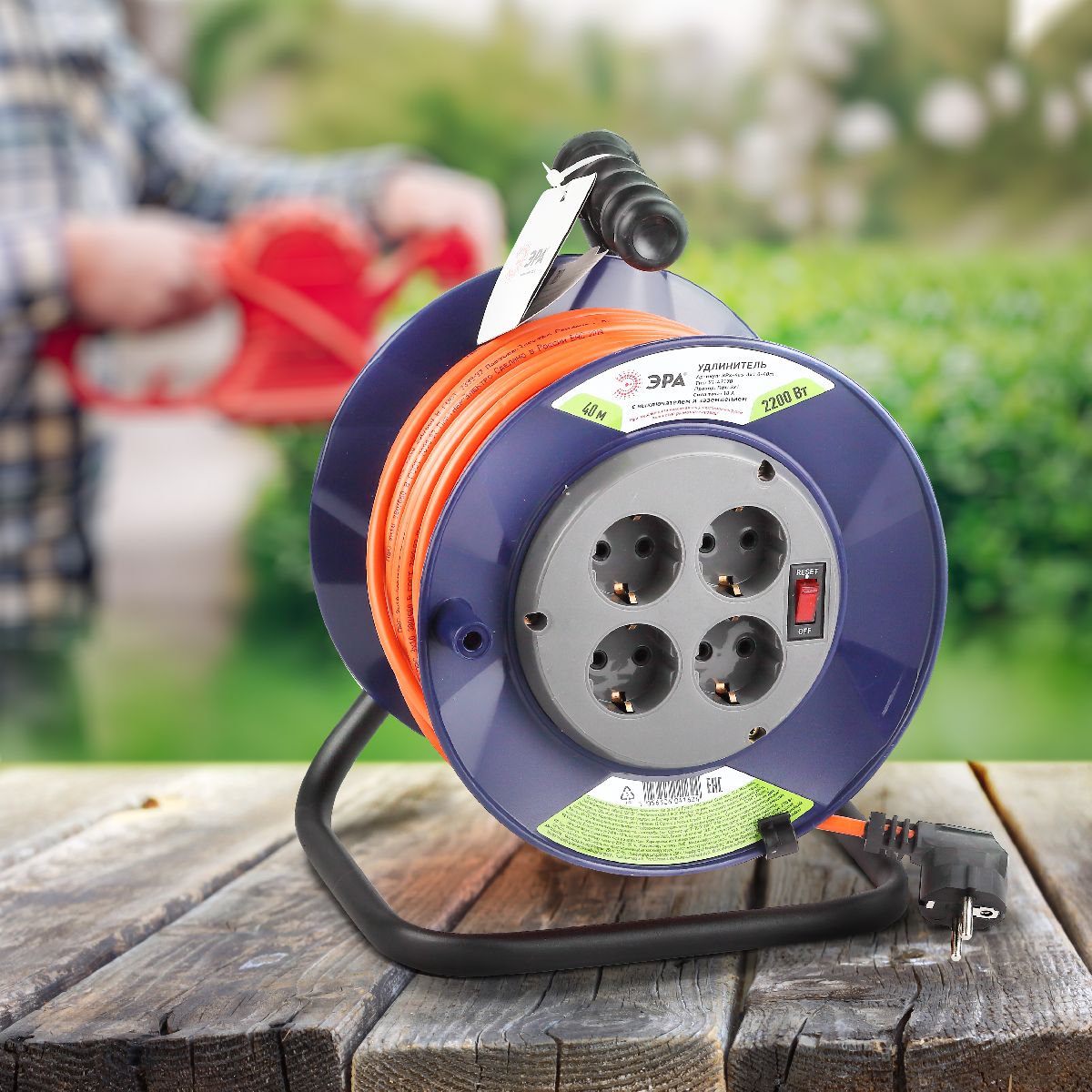 Удлинитель силовой Эра RPx-4es-3х1.0-40m Б0043055