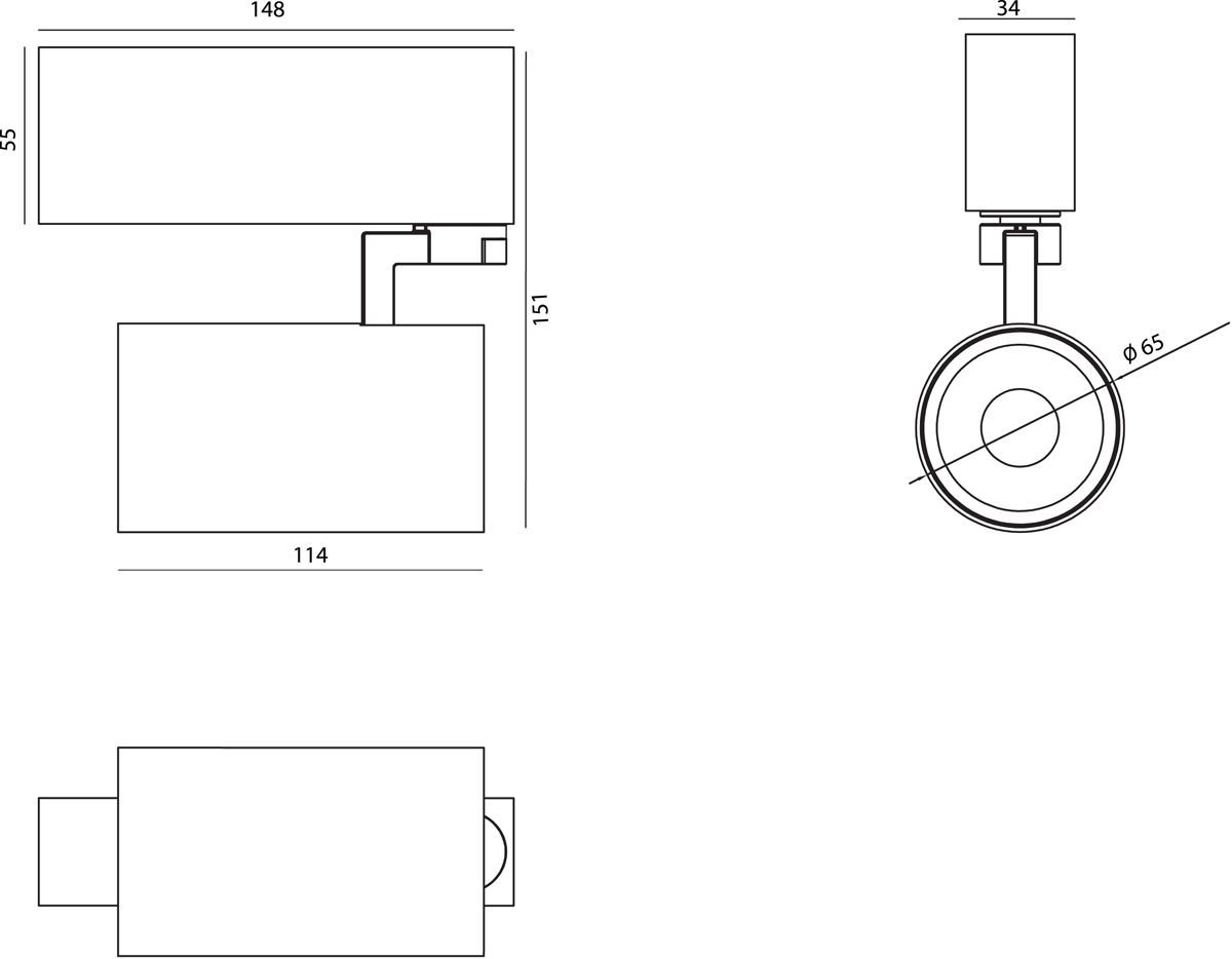 Трековый магнитный светильник Donolux Alpha DL18790WW25BM