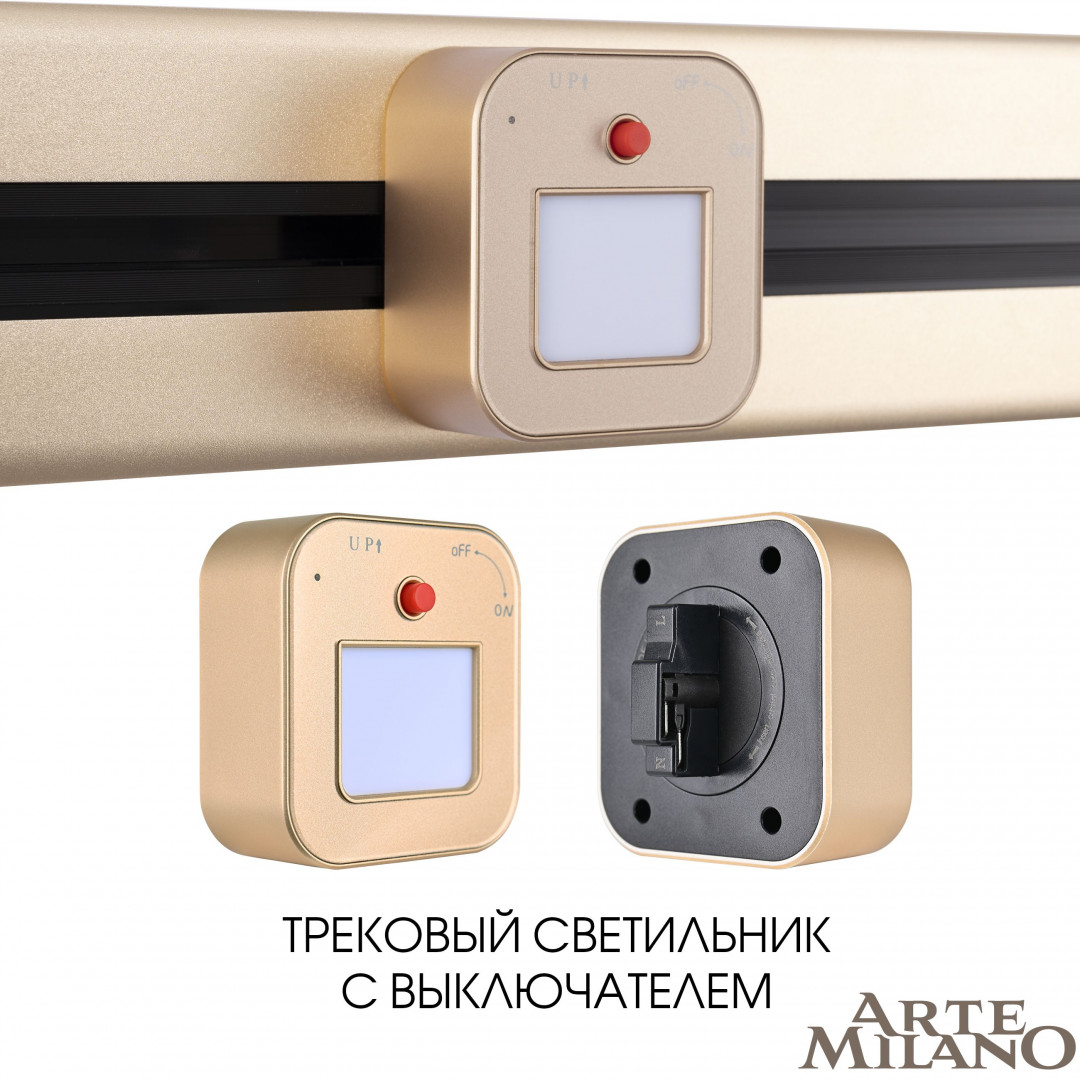 Трековая подсветка Arte Milano Am-track-sockets 380022TL/Light Gold