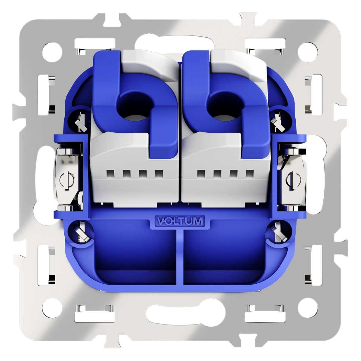 Механизм розетки компьютерной двойной RJ45+RJ45 кат.6 Voltum S70 VLS0602M