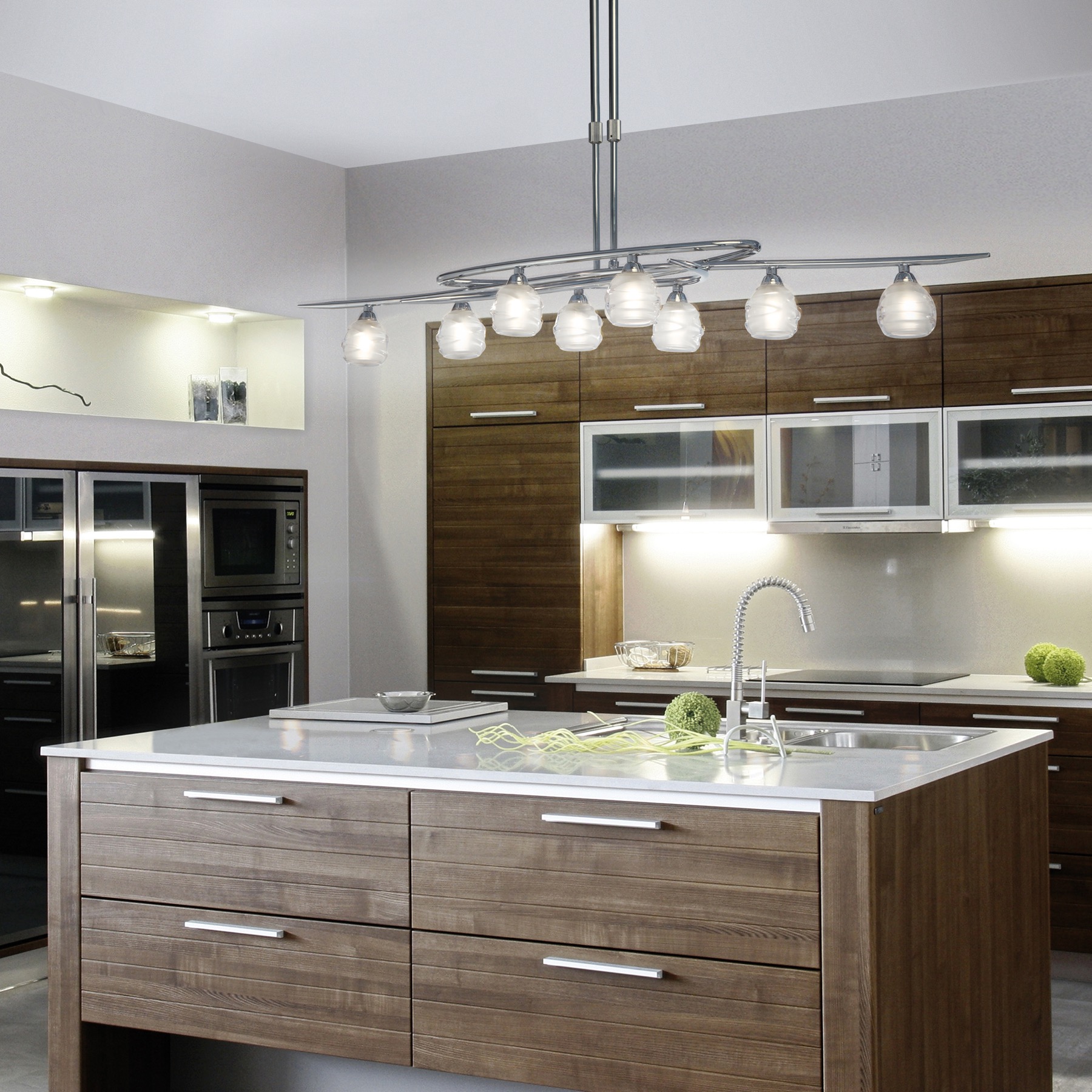 Подвесная люстра Mantra Loop Chrome 1800