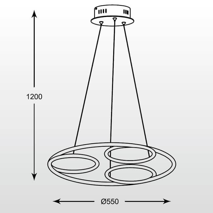 Подвесная светодиодная люстра Zumaline Peria MP82024-1A