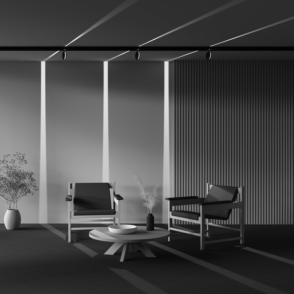 Трековый магнитный светильник Maytoni Outline TR090-4-6W-DS-B