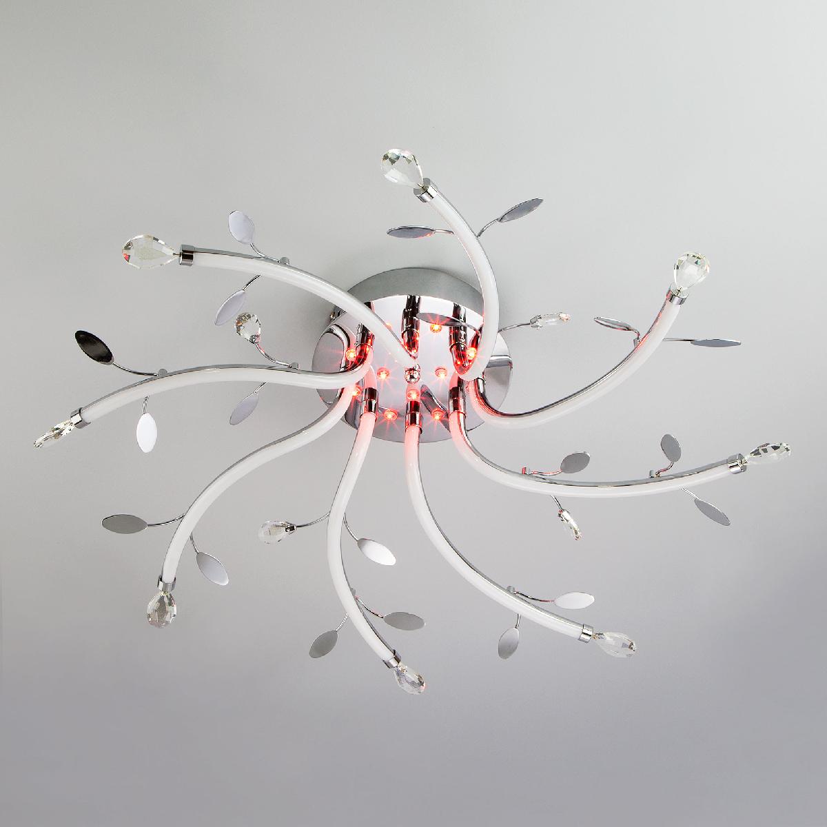 Потолочный светодиодный светильник Eurosvet Willow 90128/8 хром