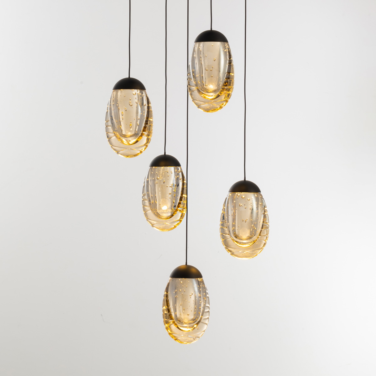 Подвесной светильник Delight Collection MD25090022-5A matt black/champagne