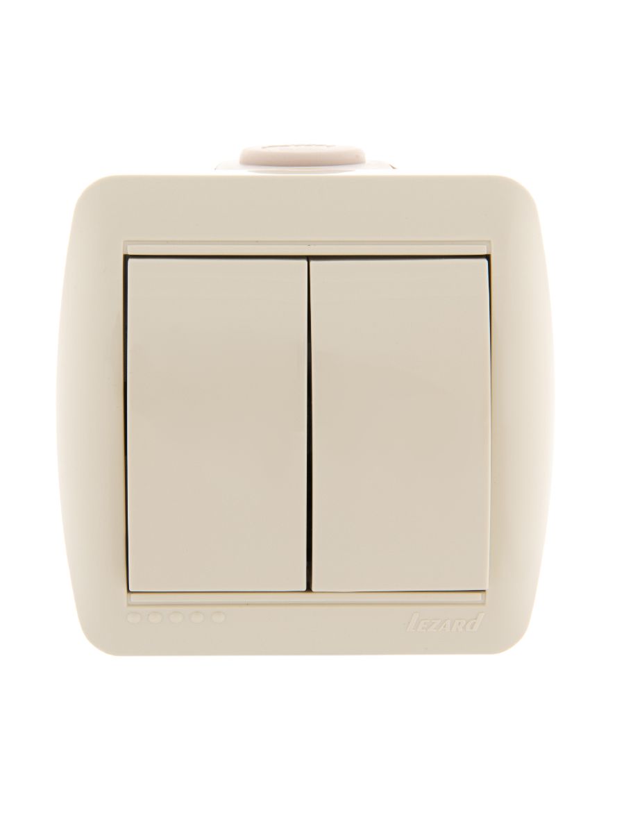 Выключатель двойной Lezard Nata 710-0300-101