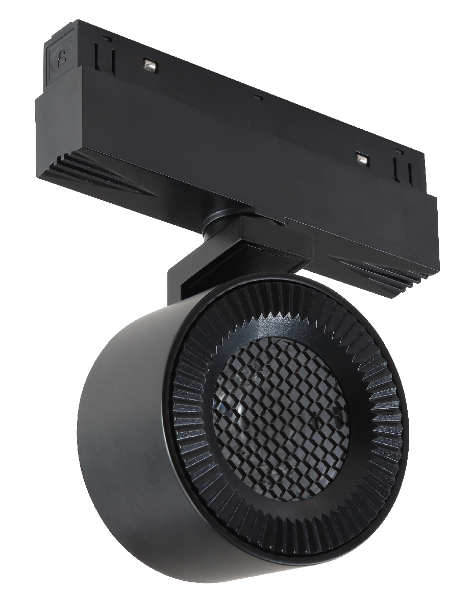 Трековый магнитный светильник iLedex Vision 4822-010-D82-12W-38DG-3000K BK (WALL WASHER)