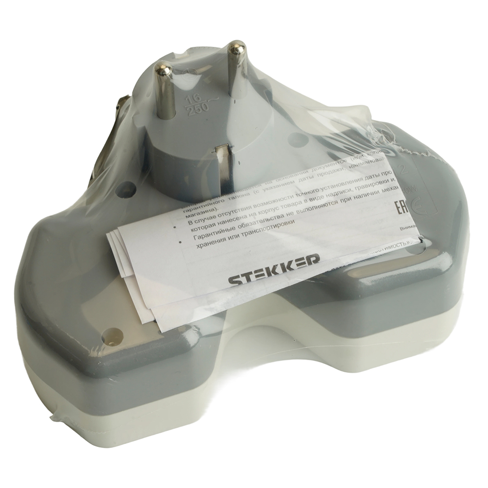 Разветвитель сетевой 2-местный с/з и USB+Type C Stekker ADP16-15-20 50071