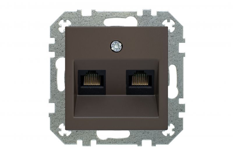 Розетка компьютерная двойная Liregus Retro 29-036