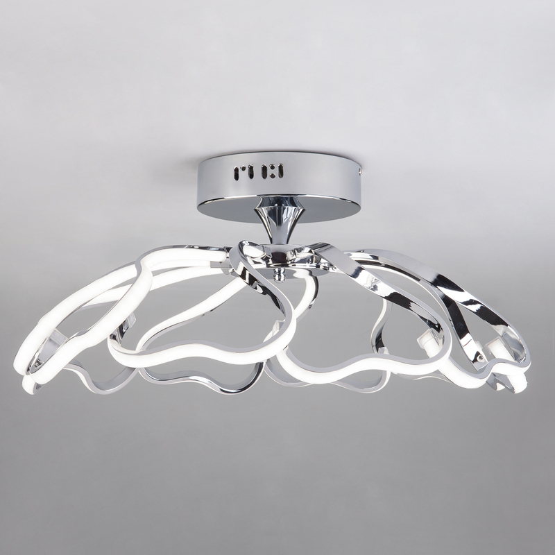 Потолочный светодиодный светильник Eurosvet Begonia 90095/10 хром