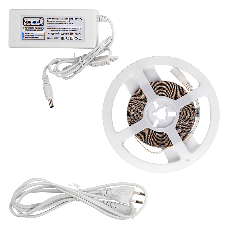 Светодиодная лента (комплект) General GLS-2835-120-9.6-12-IP20-PRO-6-5-KIT 501422