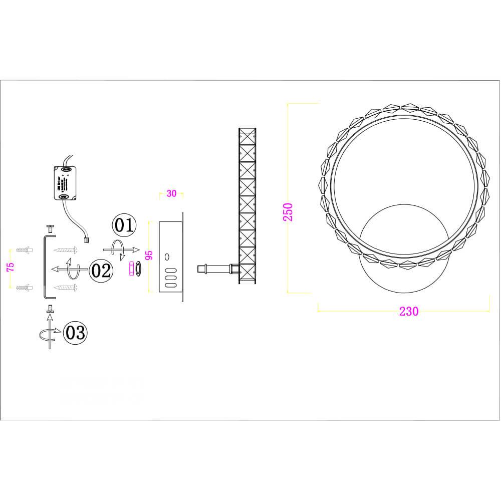Бра Seven fires Отранто SF7020/1W-WT