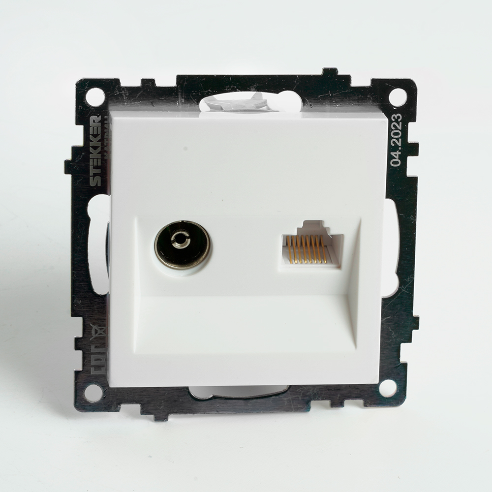 Розетка телевизионная 1-местная Stekker GLS00-7106-01 Катрин 49181