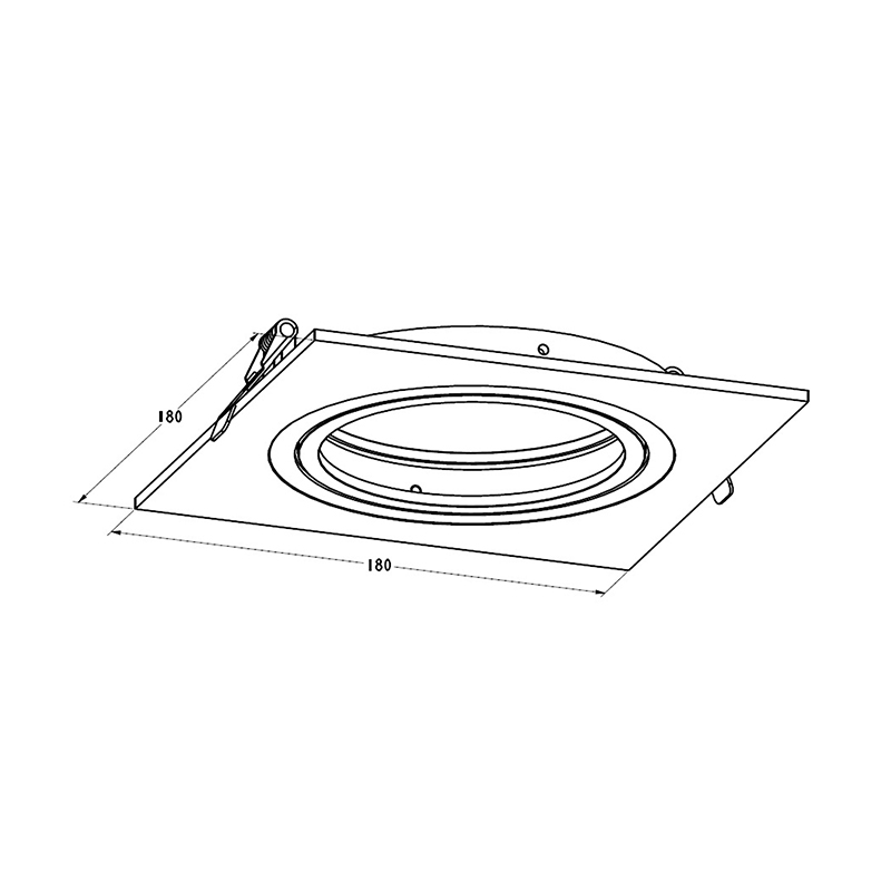 Встраиваемый светильник Zumaline BOXY DL 1  20071-BK