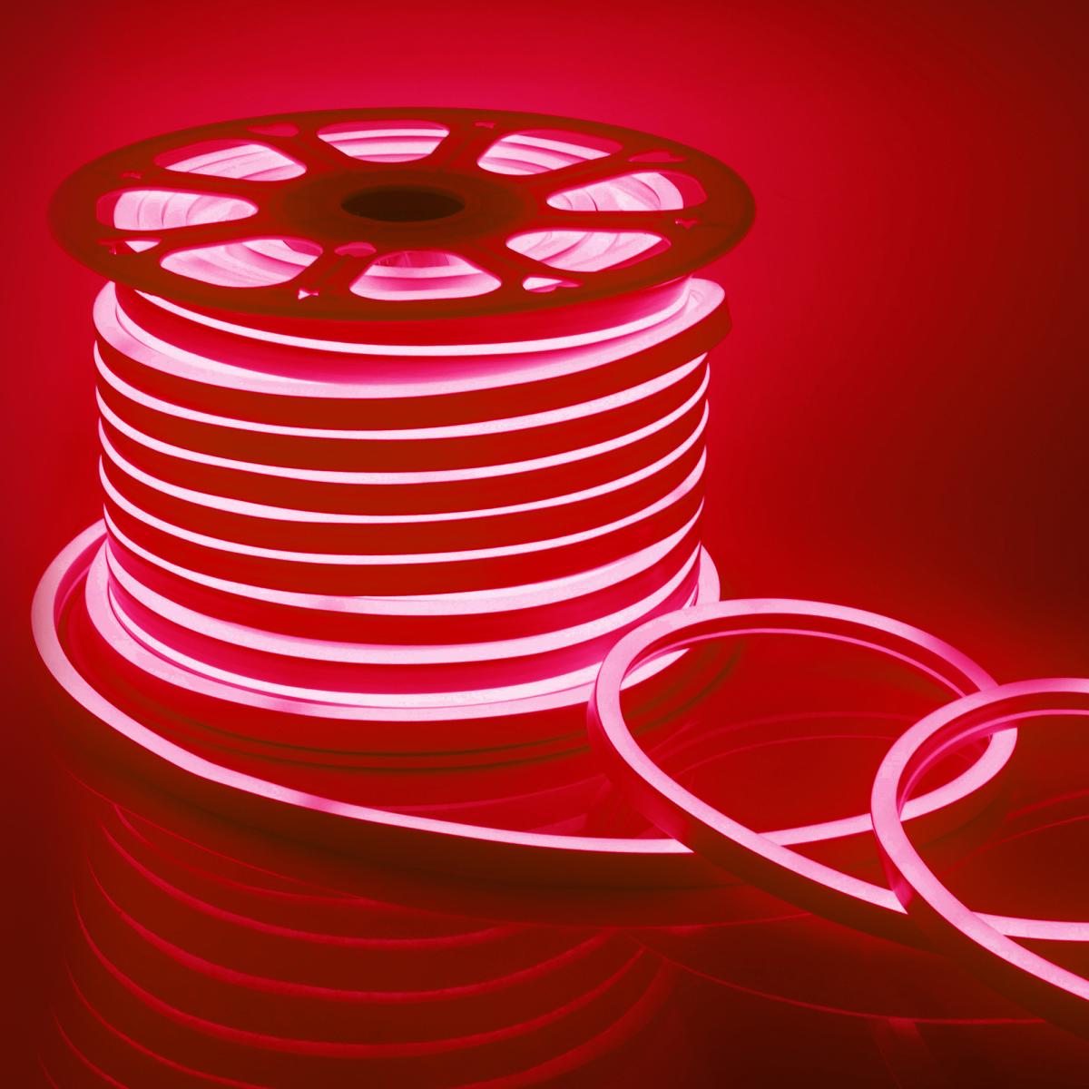 Светодиодный неон мини Apeyron 220В 5,5Вт/м smd2835 120д/м IP65 50м красный 17-36