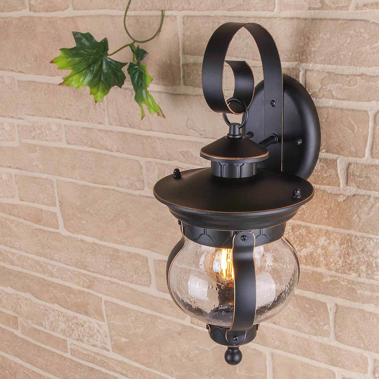 Уличный настенный светильник Elektrostandard Barrel D черное золото GL 1025D 4690389122040