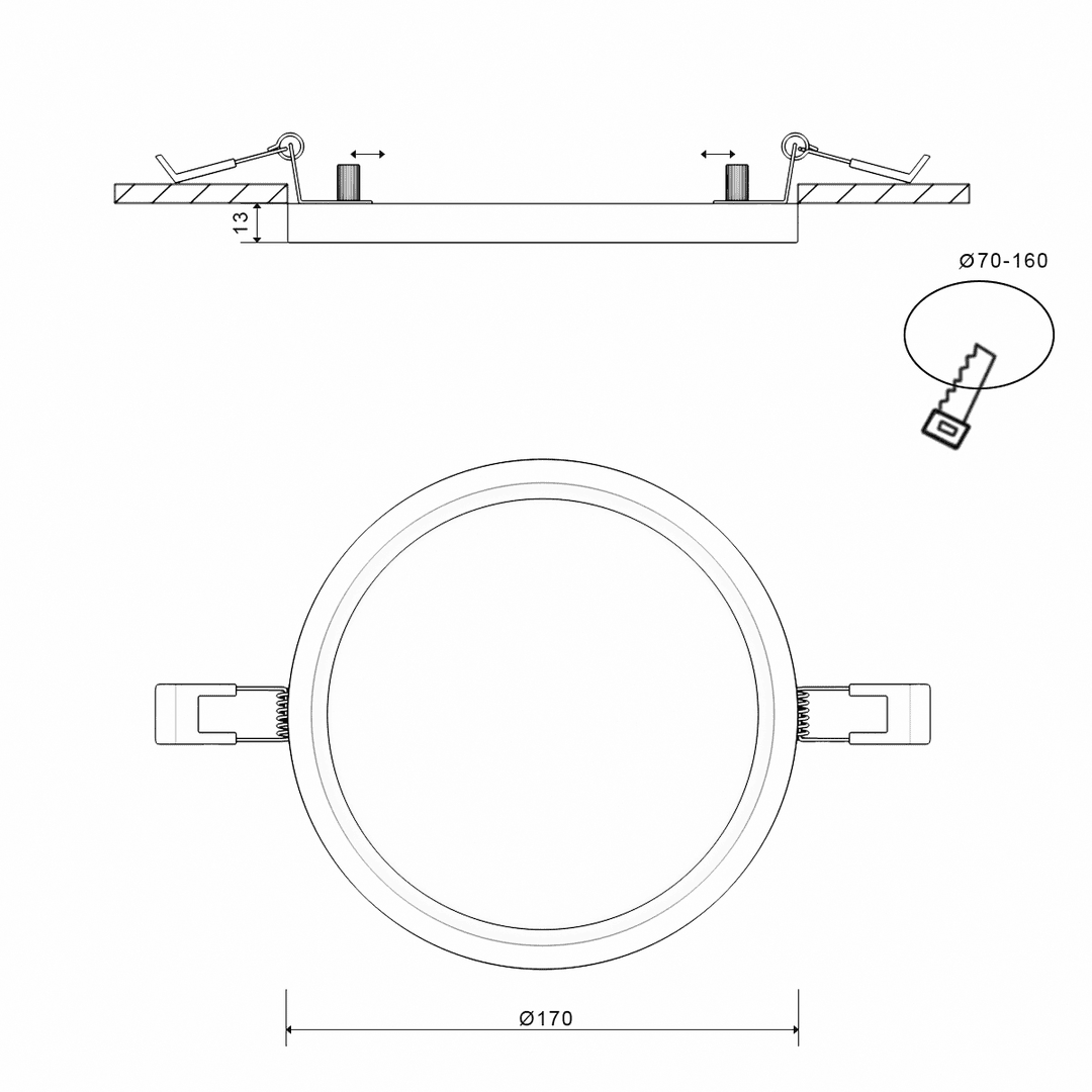 Встраиваемый светильник DesignLed KH-RC-R170-18-NW 004508