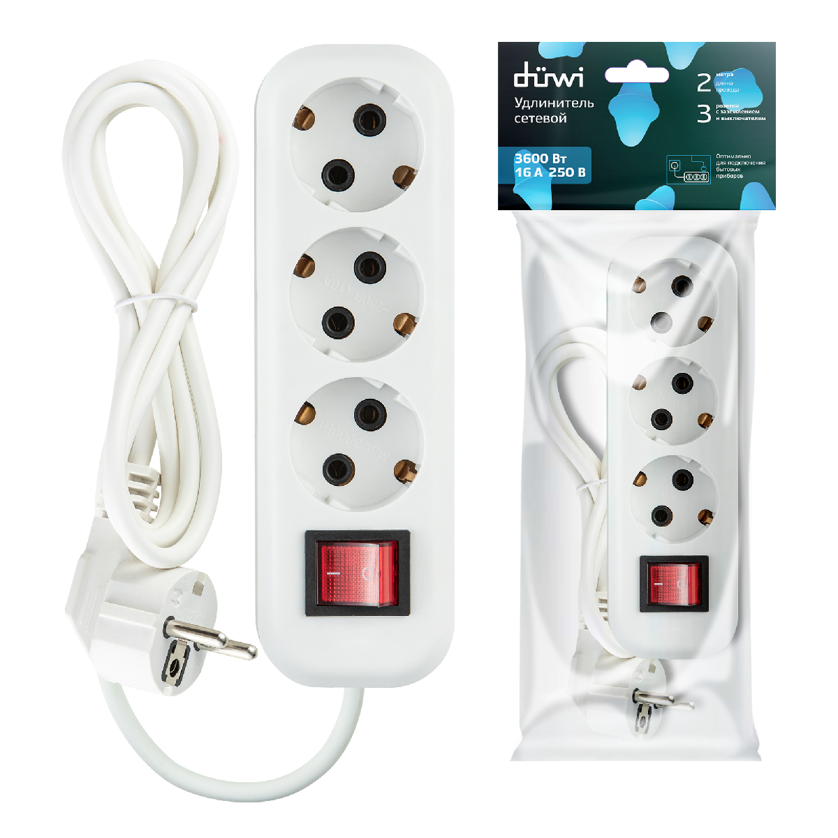 Удлинитель бытовой Duwi 32040 1