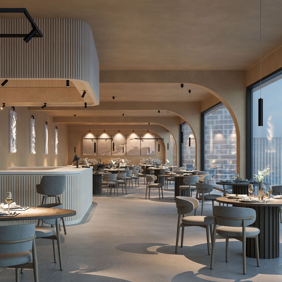 Трековый трехфазный светильник Arlight LGD-ARTEMIS-TRACK-4TR-R55-12W Warm2700 (WH, 8-80 deg, 230V, DALI) (IP20 Металл) 062277