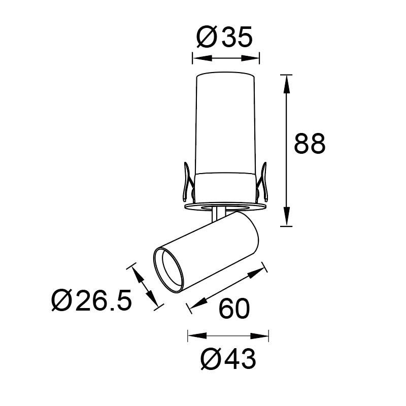 Встраиваемый спот Mantra Garda 9138