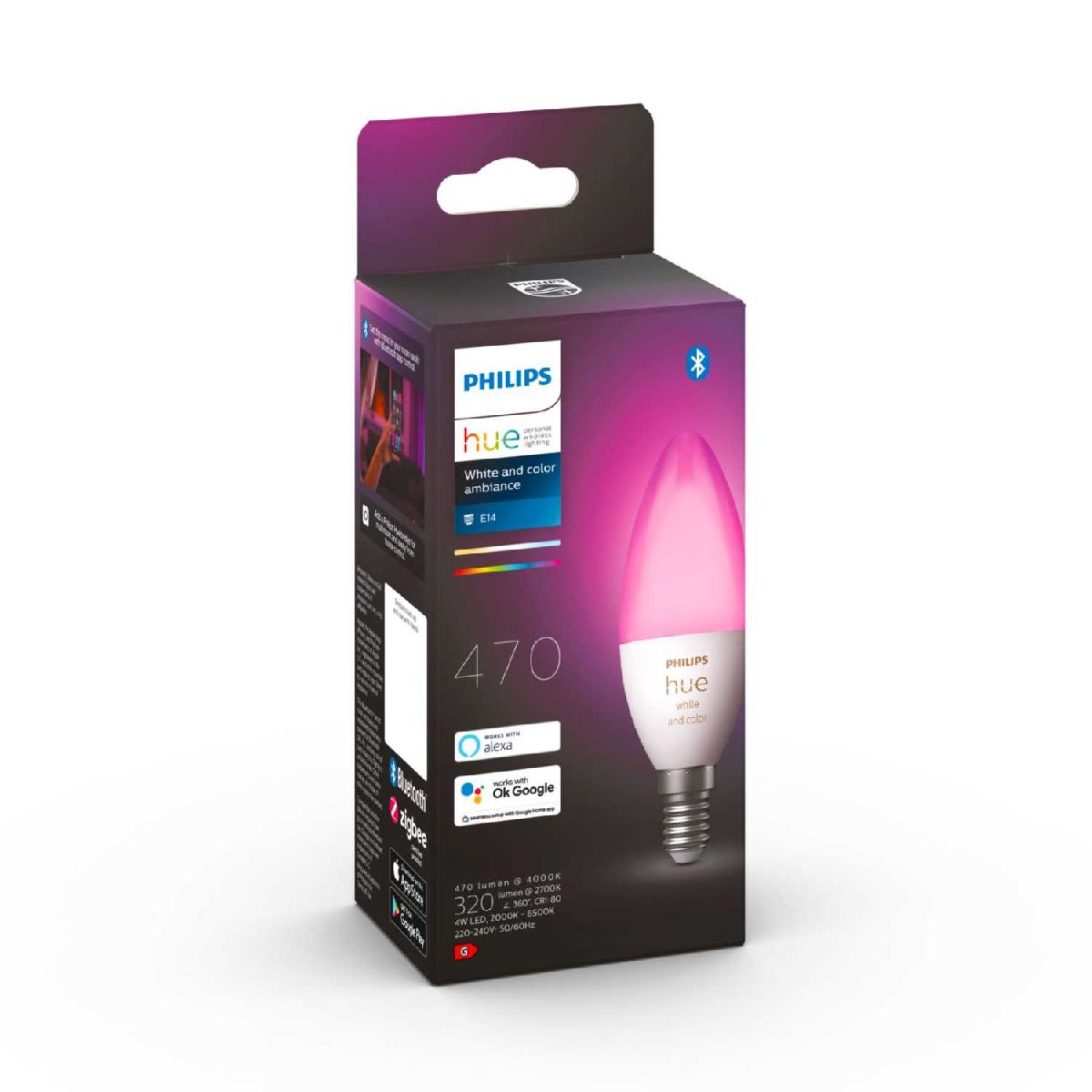 Умная светодиодная лампа Philips Hue WCA E14 5,3W 2000/6500K 929002294209