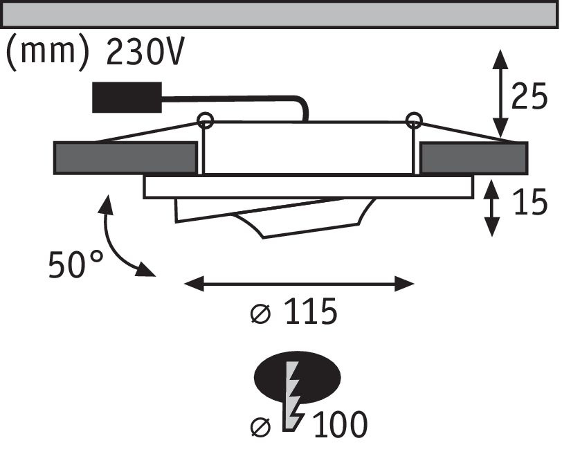Встраиваемый светодиодный светильник Paulmann Premium Drip 92910