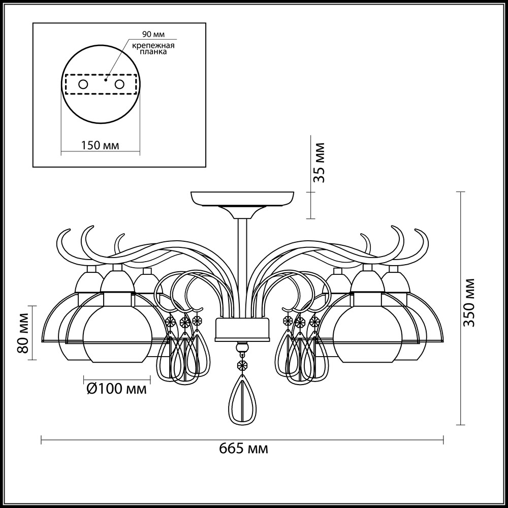 Потолочная люстра Lumion Cecillia 3667/6C