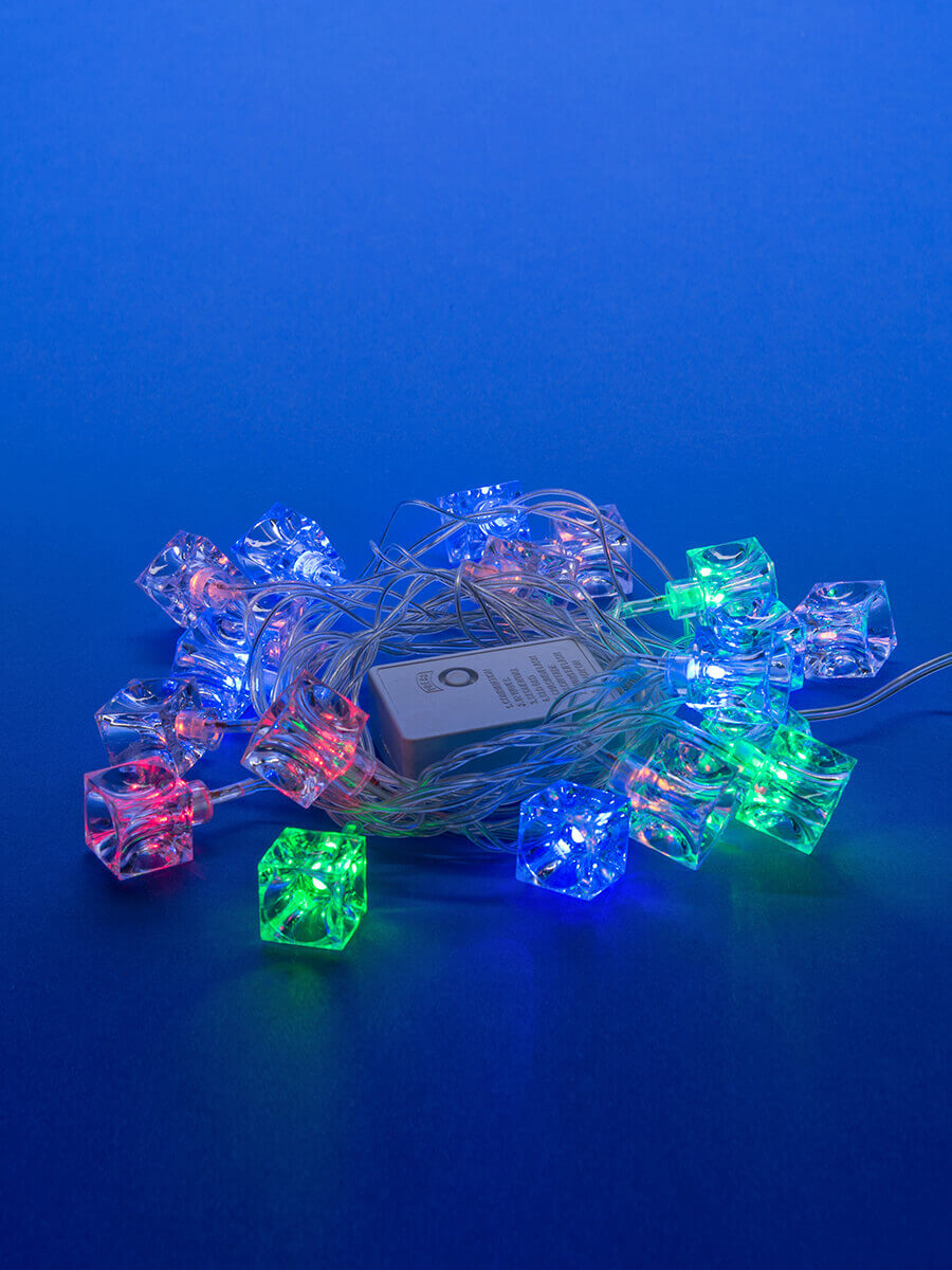 Светодиодная гирлянда (07918) Uniel Кубики 220V разноцветный ULD-S0280-020/DTA MULTI IP20 CUBES