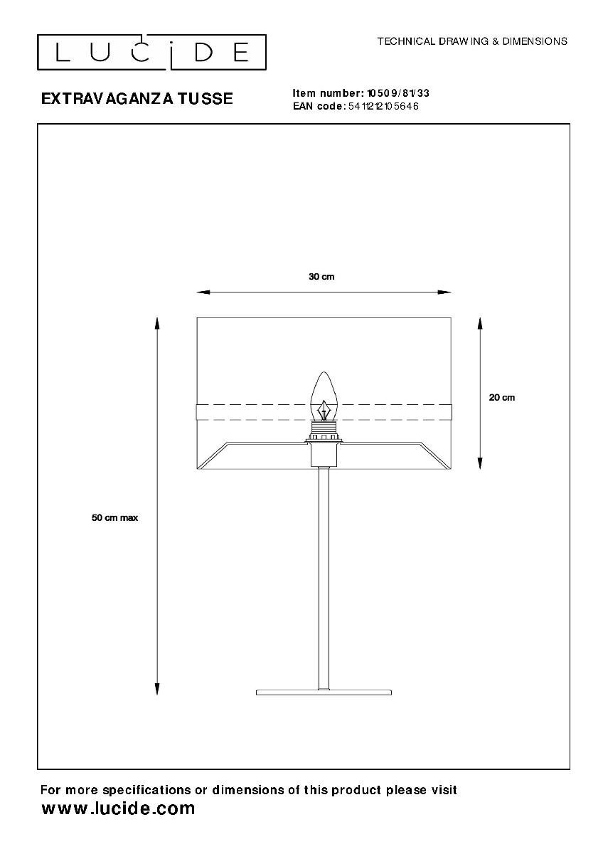 Настольная лампа Lucide Extravaganza Tusse 10509/81/33