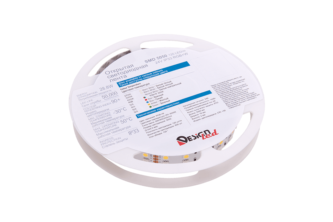 Светодиодная лента DesignLed DSG5120-24-RGB+W-33 000514