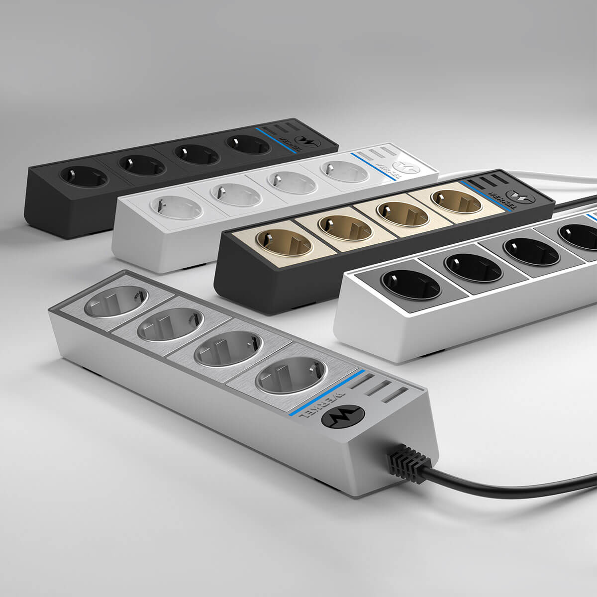 Розеточный блок 4гн 3USB х 1,7м с/з Werkel WL20-04-03 4690389128387