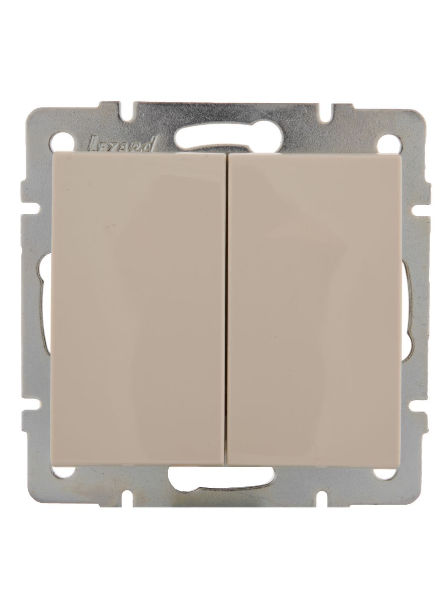 Выключатель двойной Lezard Rain 703-0388-101